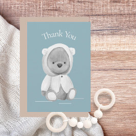 Blåfärgshögda blått babyskuvel för ljus tack kort