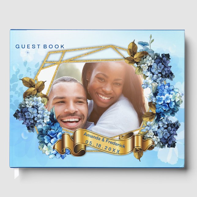 Blåfärgshydrangeasskuggor Gästböcker (Framsida)