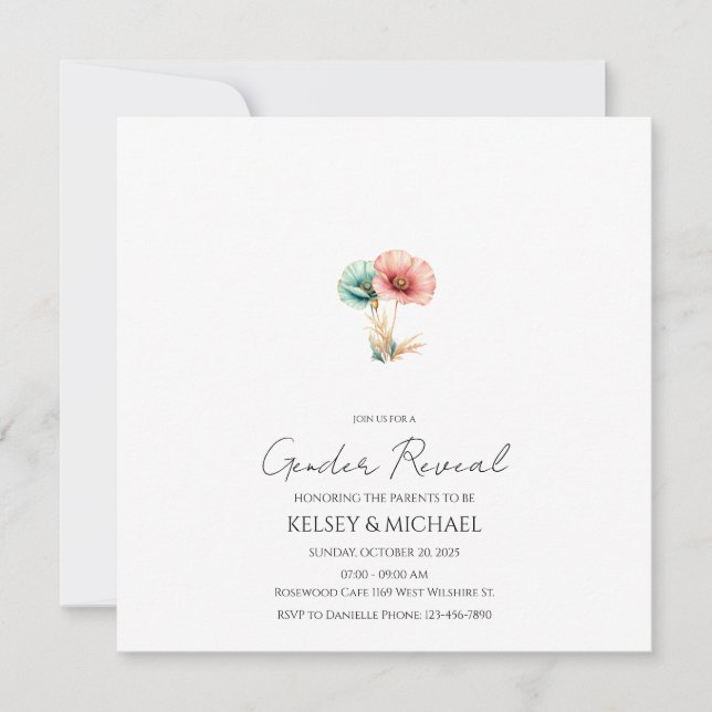 Blåfärgsinbjudan eller inbjudan till Gender för Ro (Framsida)