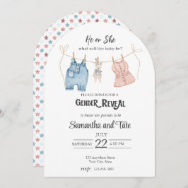 Blåfärgsinbjudan och inbjudan till Genderna med R