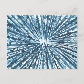 Blåfärgslandskap för färgad, abstraktens natur helg vykort