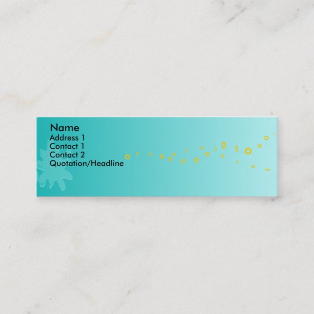 Blåfärgsplatt - Anpassad Mini Visitkort (Framsida)