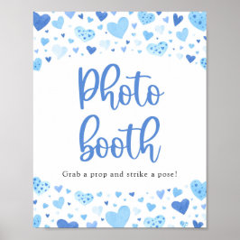 Blåfärgstecken för vattenfärg Valentine Photo Boot Poster