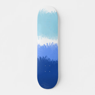 Blåfärgstoner med modern Abstrakt  Mini Skateboard Bräda 18,5 Cm