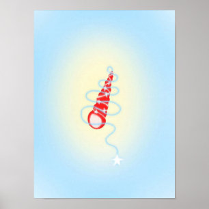 Blåfärgstryck i originalet poster