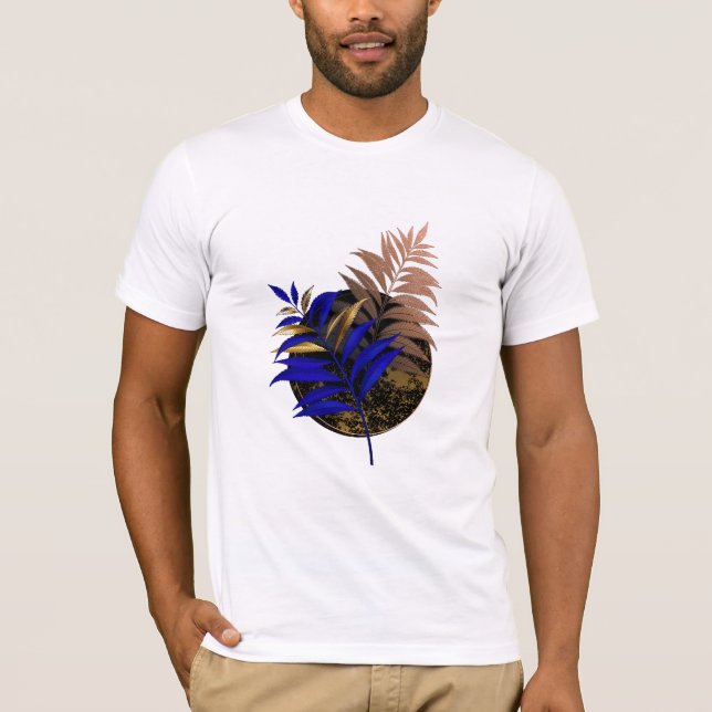 Blåfärja i svart cirkel t shirt (Framsida)