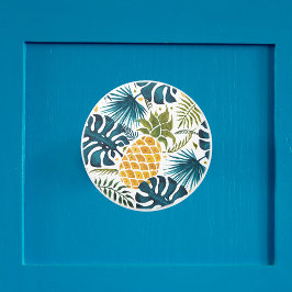 Blåfenad ananas (blått handflatan) löv bladvita knopp