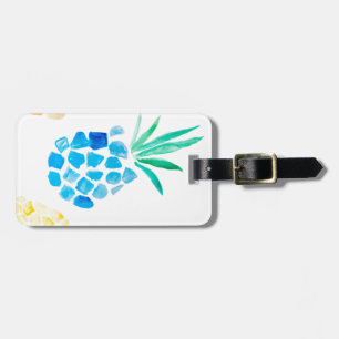 Blåfenad ananas, vattenfärgad frukt bagagebricka