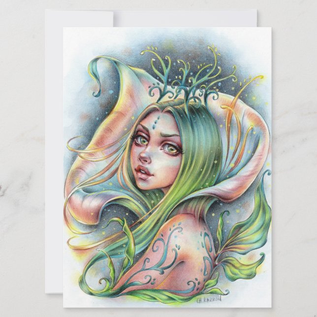 Blåfenad färsk prinsessa Art Card (Framsida)