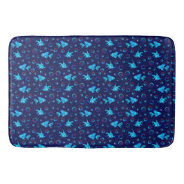 blåfenad fisk mönster badrumsmatta