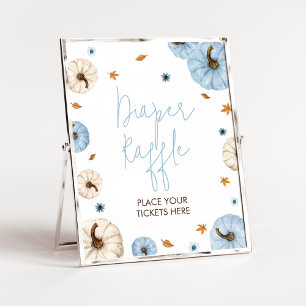Blåfenad knumpkin Baby Shower Diaper Raffle Poster