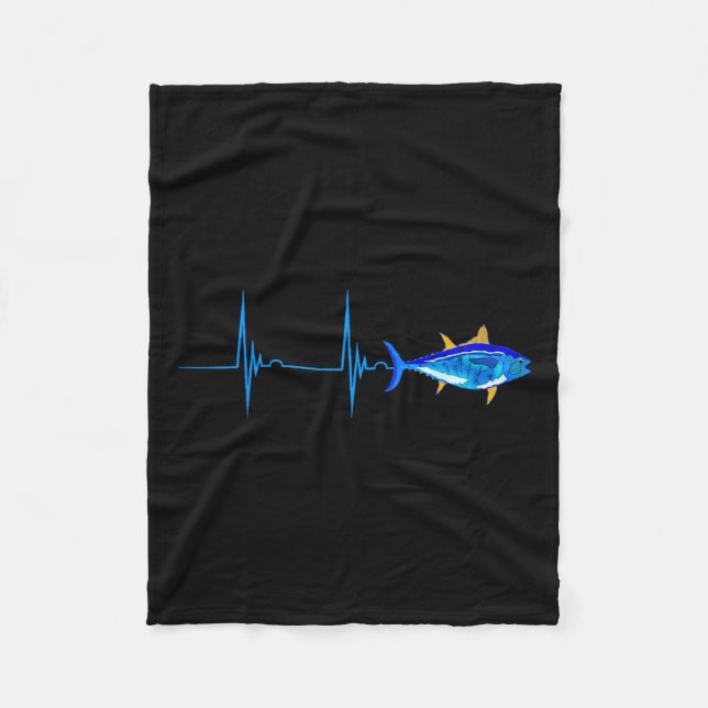 Blåfenad tonfisk (blåfenad tonfisk) fleecefilt (Framsidan)