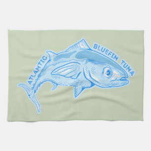 Blåfenad tonfisk kökshandduk