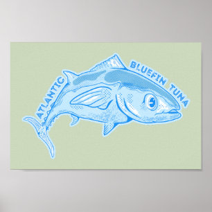Blåfenad tonfisk poster