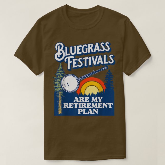 Blåfestivaler min plan i Pension! Funny Banj T Shirt (Design framsida)