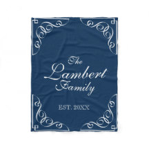 Blåfilt för personlig-familjen namn