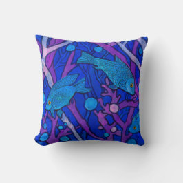 Blåfisk i Sjögräs, Pappra samlingar under vatten Kudde