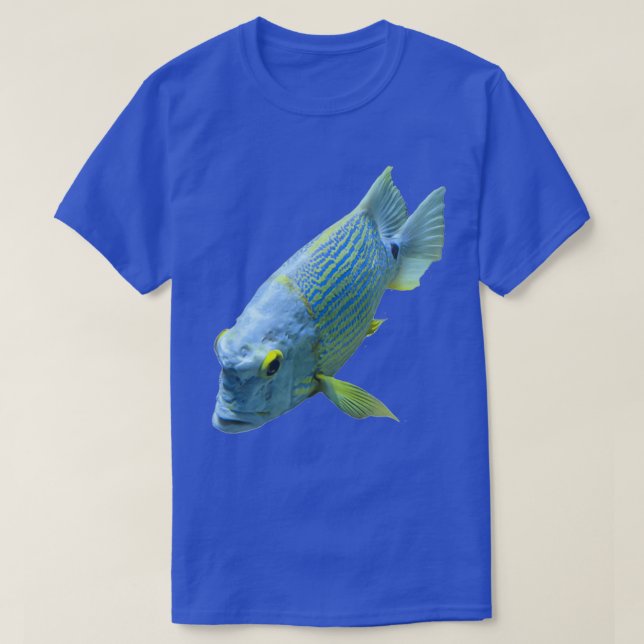 Blåfisk och Gult fisk T Shirt (Design framsida)