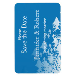 Blåfisk och korall Bröllop spara datum Magnet