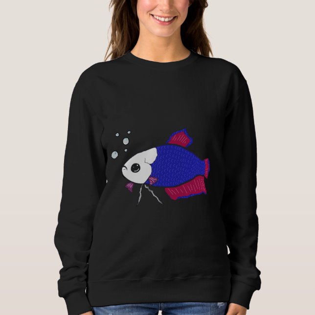 Blåfisk och Rosa Betta Fish T Shirt (Framsida)