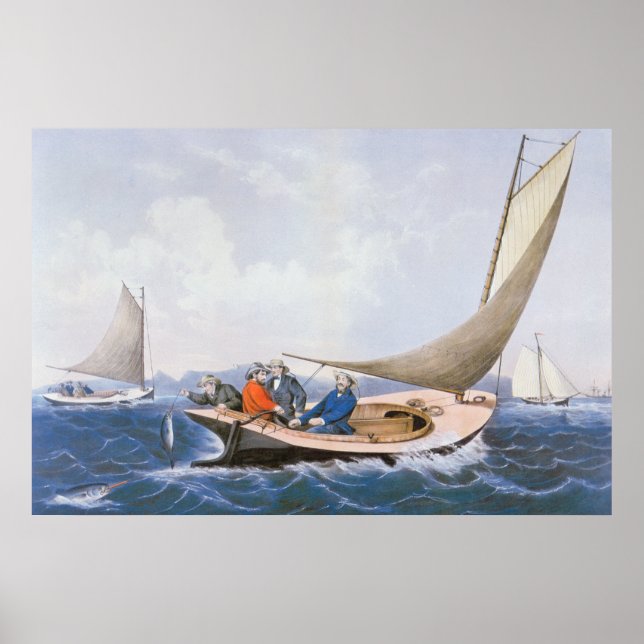 Blåfisk utanför Maine kusten Poster (Framsidan)