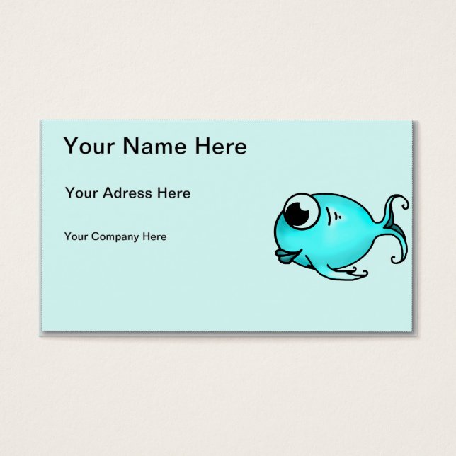 Blåfisk Visitkort (Framsidan)