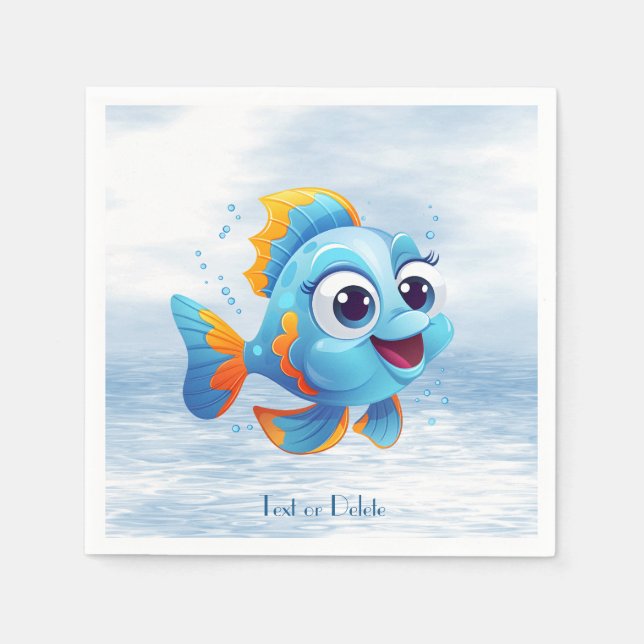 Blåfiskblöjor Pappersservett (Framsidan)