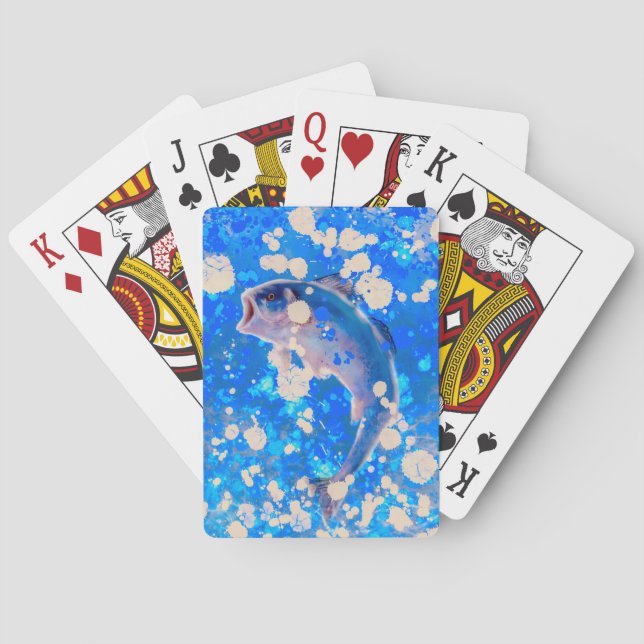 Blåfiskekort Casinokort (Baksidan)