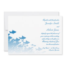 Blåfiskinbjudan och inbjudan till korallvbröllop