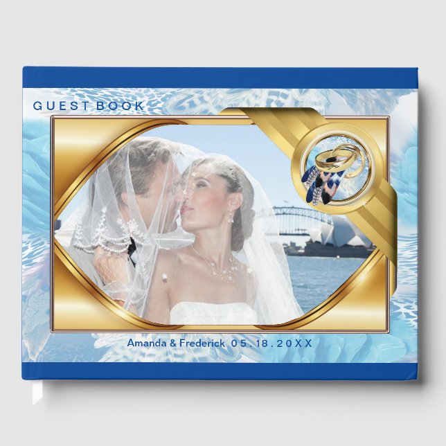 Blåfjädra, exotisk papegoja gästböcker (Framsida)