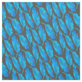 Blåfjädrar, blått och grått tyg