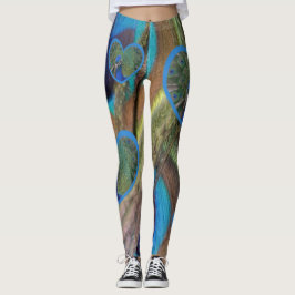 Blåfjädrar i bukspottkörtel leggings