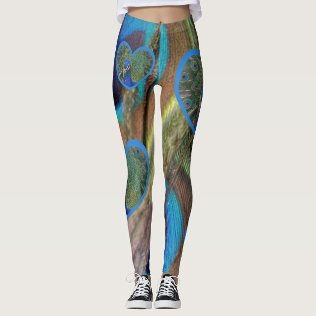 Blåfjädrar i bukspottkörtel leggings (Framsida)