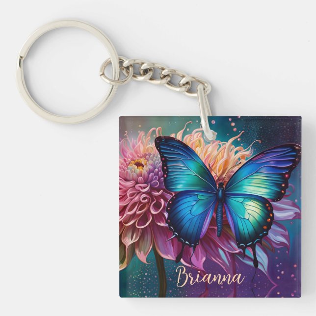 Blåfjäril och Dahlia (Framsidan)