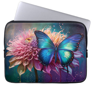 Blåfjäril och Dahlia Laptop Fodral