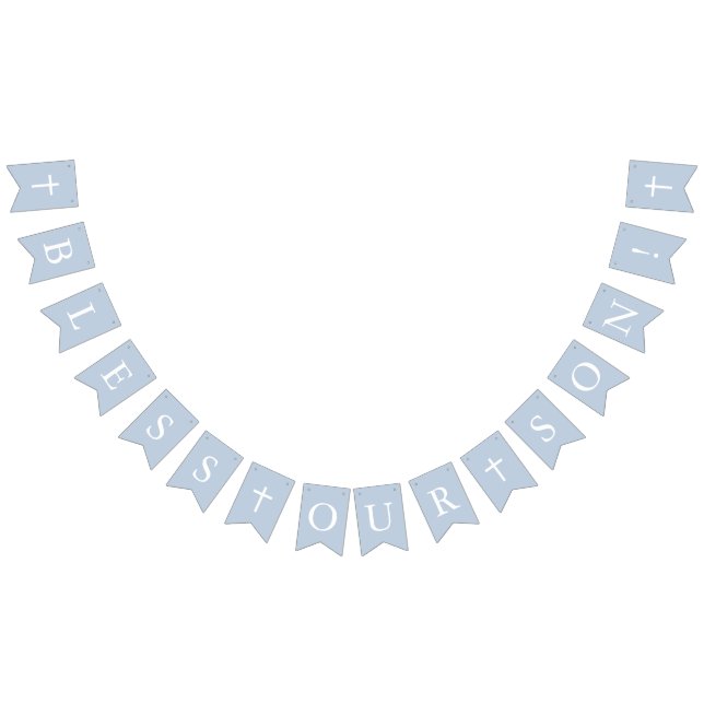 Blåfläckfri vår son Banner Baptism Bunting Flaggor (Alla)