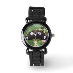 Blåfläckig fjäril Glitter Watch Armbandsur