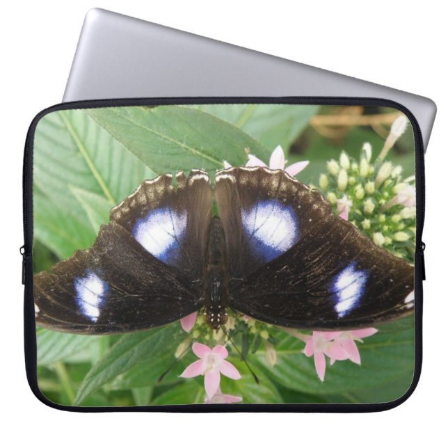 Blåfläckig fjäril Laptop sleeve (Framsidan)
