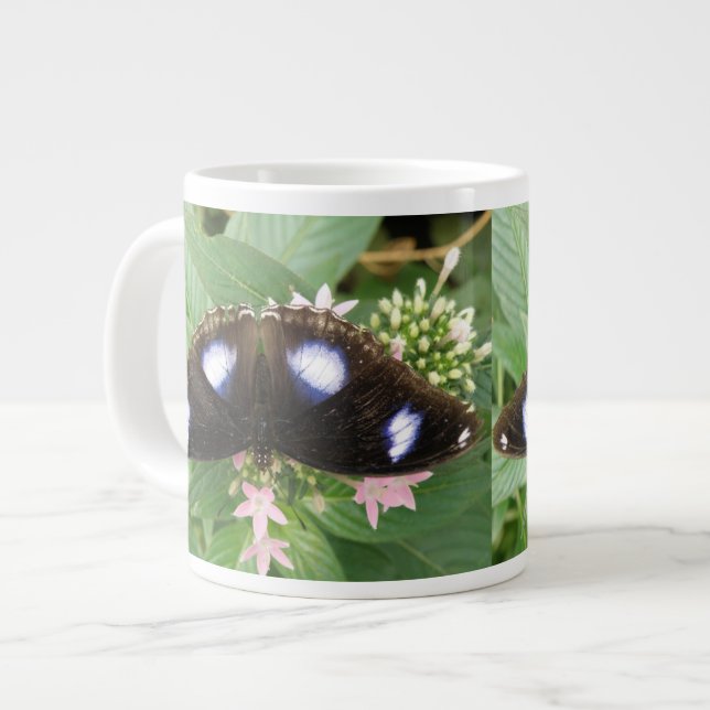 Blåfläckig fjäril Mugg Jumbo Mugg (Framsida vänster)