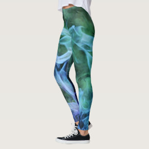Blåflamma Abstrakt Art Leggings