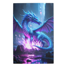 Blåflamma - Fantasy Metall Wall Art"