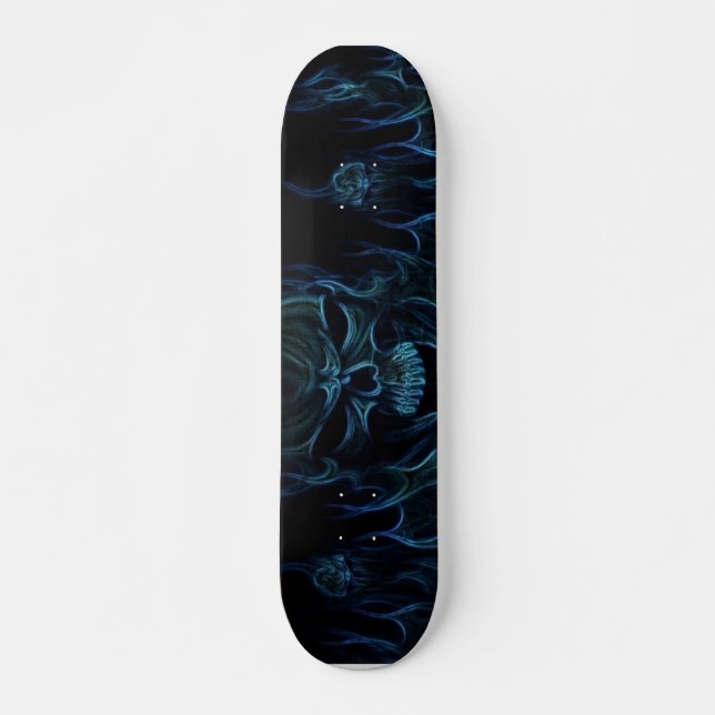 Blåflamskalle Mini Skateboard Bräda 18,5 Cm (Framsida)