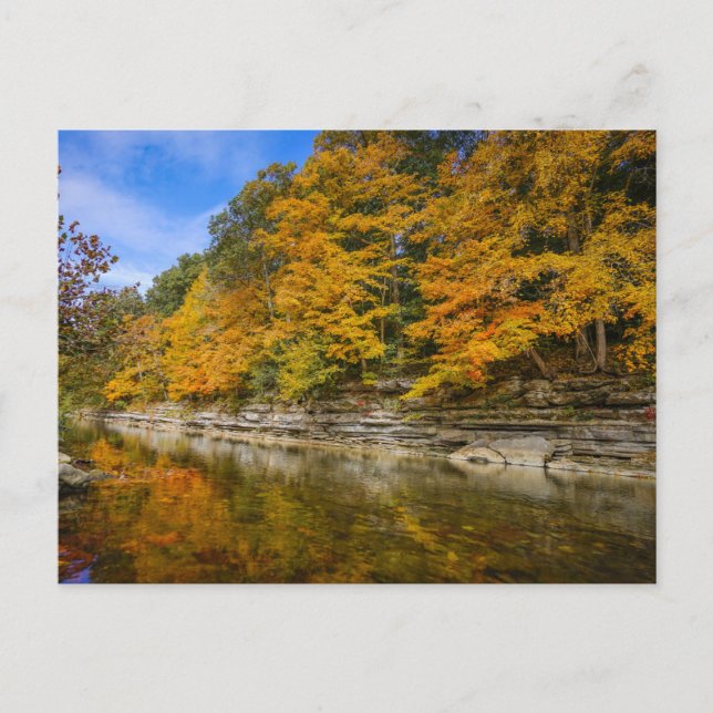 Blåfloden i fall Postcard Vykort (Framsida)