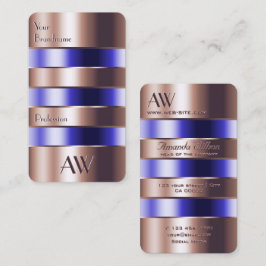 Blåfluider Faux 3D Brev Visitkort