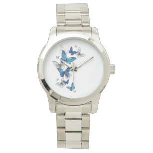 Blåflygande fjärilar Morpho Armbandsur