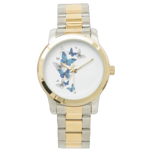 Blåflygande fjärilar Morpho Armbandsur