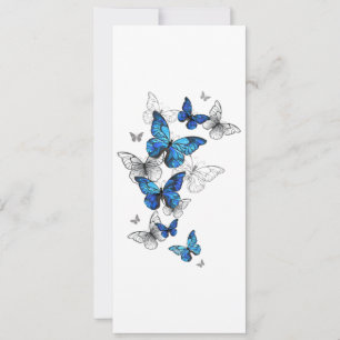 Blåflygande fjärilar Morpho Inbjudningar