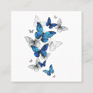 Blåflygande fjärilar Morpho Lojalitetskort