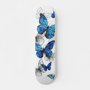 Blåflygande fjärilar Morpho Mini Skateboard Bräda 18,5 Cm