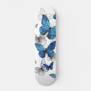 Blåflygande fjärilar Morpho Mini Skateboard Bräda 18,5 Cm
